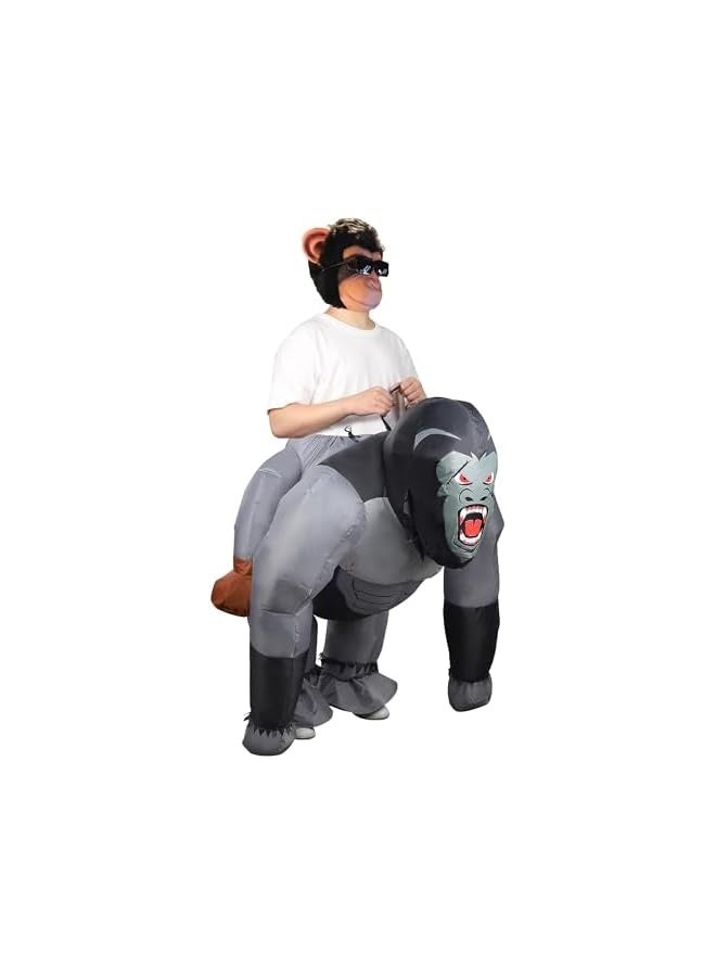 Loquat Funny Costume, Inflatable Ride-on Gorilla Costume Air Blown Fancy Pants for Adults Role Play Holiday Costume Party - Image 2