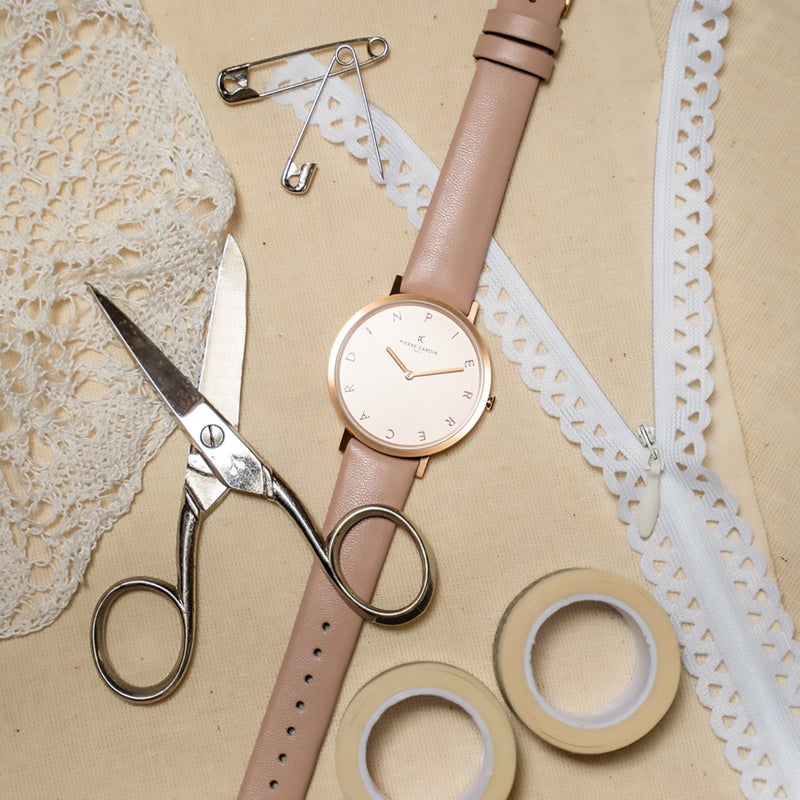 PIERRE CARDIN Women's Watch with Rose Gold Metal Case and Champagne Leather Band - Image 3