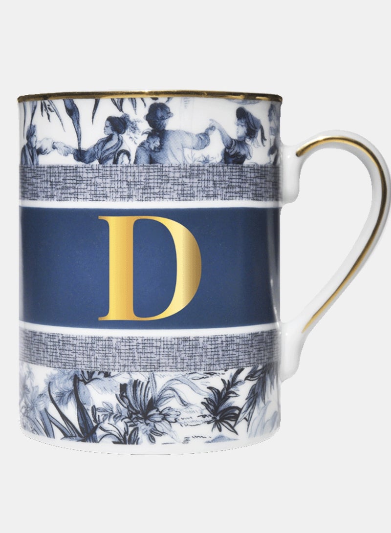 Baci milano Porcelain Coffee Mug - Letter D (10.5 cm), Alphabet Mug with Gold Trim, Customized Mug for Coffee or Tea, Versailles-Inspired Design, Gifts for Women (Incl Gift Box) - Image 3
