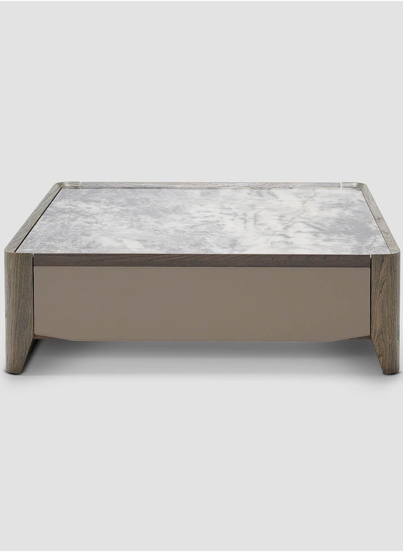 AL HUZAIFA FURNITURE - Regala Square Coffee Table, Top With Cedar Marble - Image 1