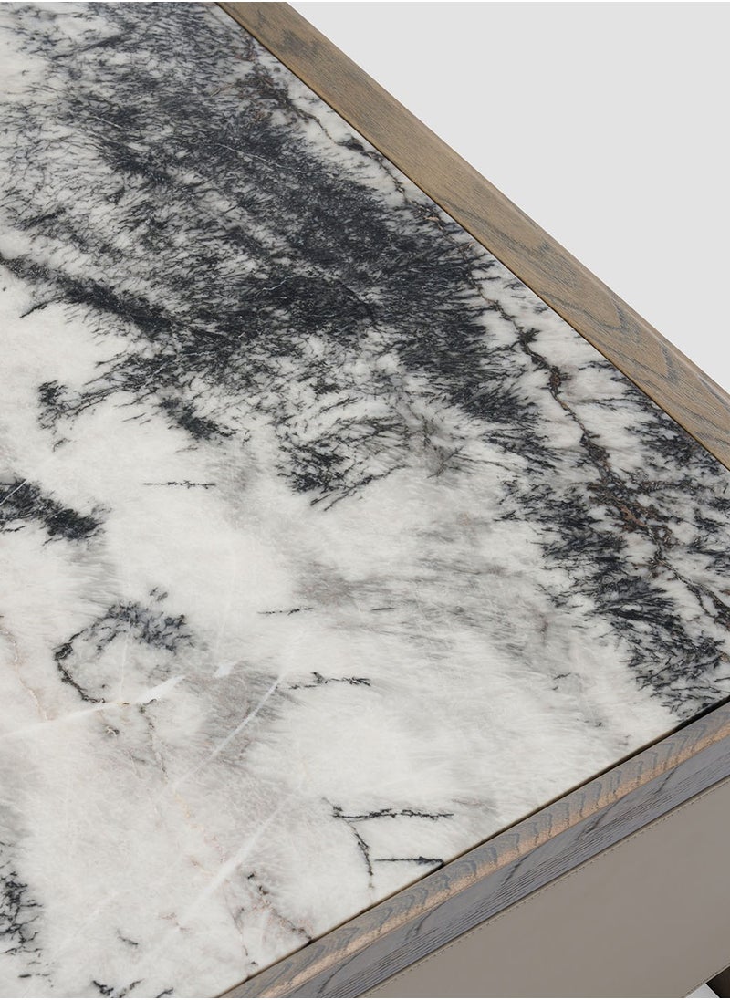 AL HUZAIFA FURNITURE - Regala Square Coffee Table, Top With Cedar Marble - Image 1