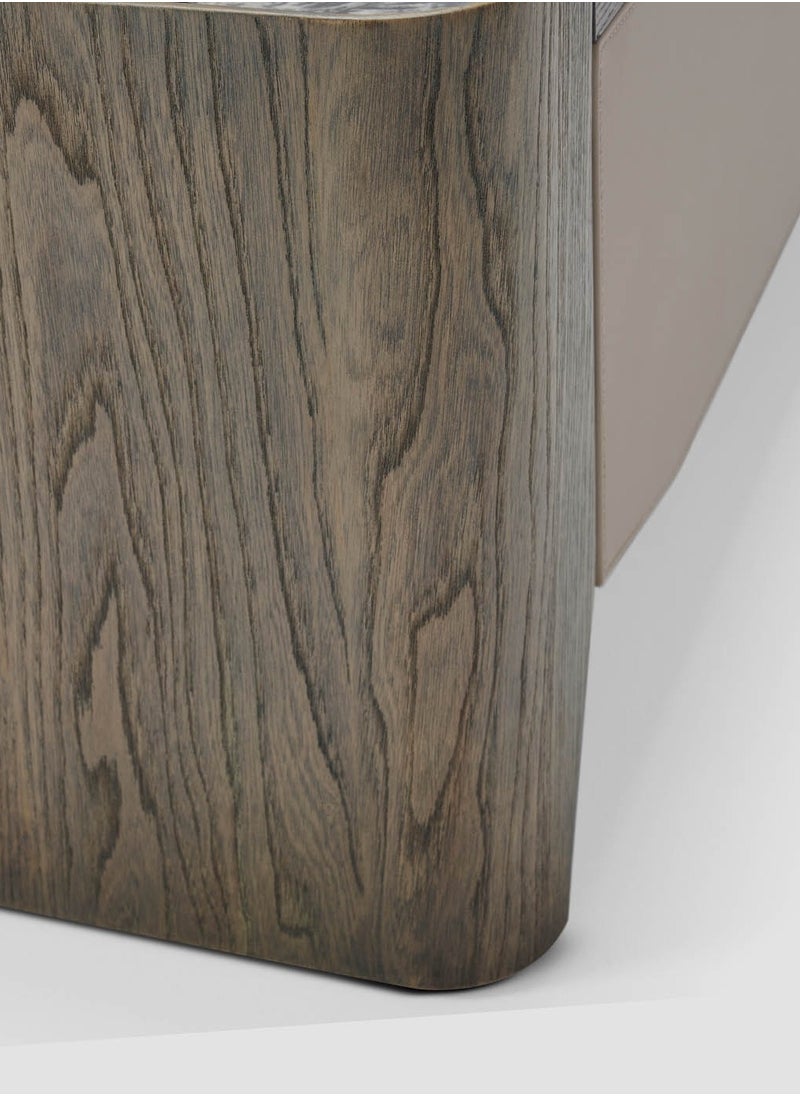 AL HUZAIFA FURNITURE - Regala Square Coffee Table, Top With Cedar Marble - Image 1