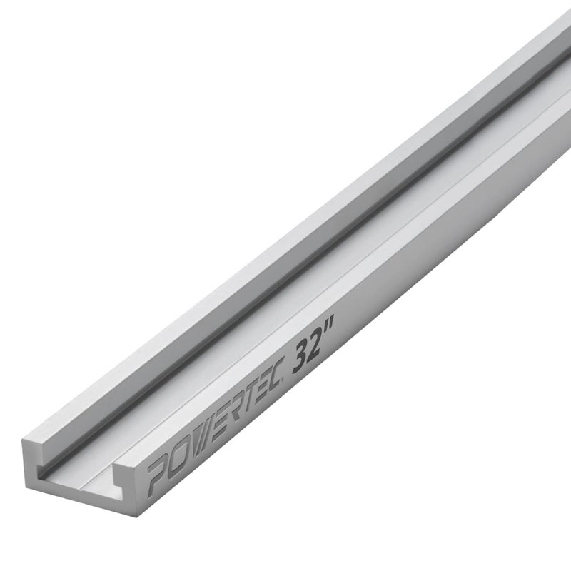 POWERTEC 32" Miter T Track for Router Table, Works With Table Saw Sled, Miter Gauge, Featherboard, Miter Bar, and other T Track Accessories for woodworking (71566) - Image 1