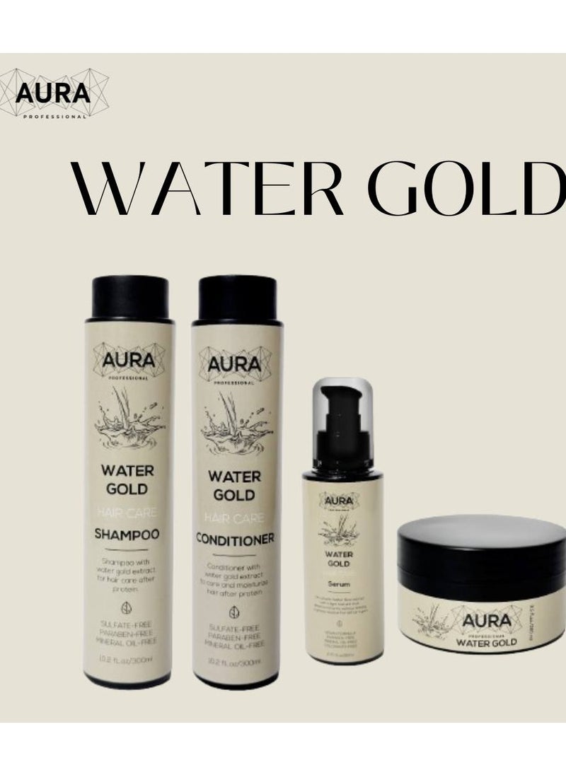 AURA شامبو WATER GOLD من AURA لإصلاح الشعر الجاف والتالف!  - Image 2