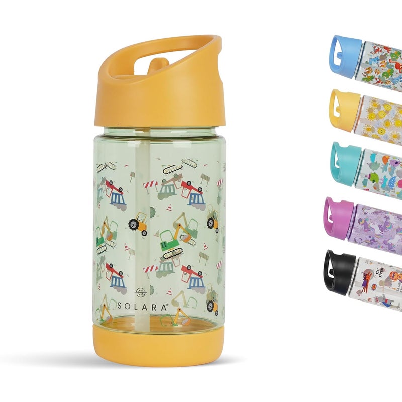 SOLARA Tritan Water Bottle for Kids 400ml, Kids Water Bottle, Sipper Water Bottle, BPA Free, Leak Proof, Food Grade, Construction - Image 1