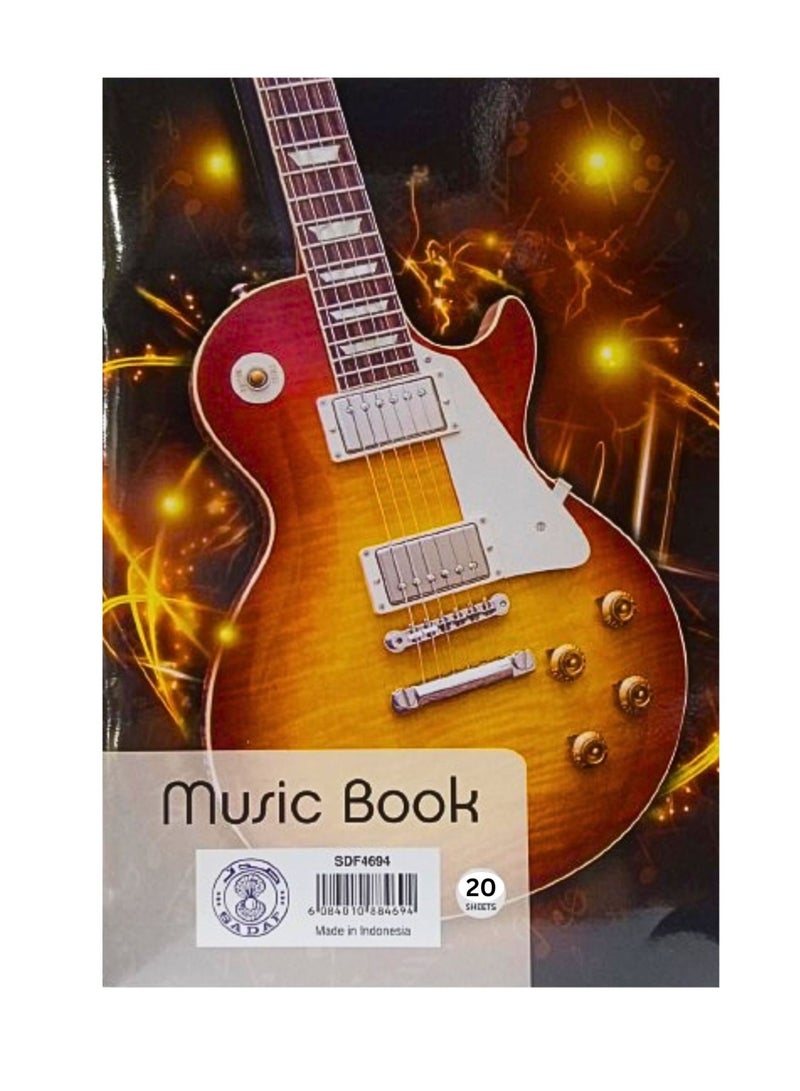 Sadaf A4 Size Music Book, 20 Sheets - Image 1
