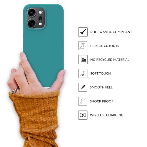 SPRIG Compatible with Oppo Reno 14 Premium SilkTone Back Cover Drop Tested Shock Proof Mobile Case for Men, Women, Boys and Girls with Camera Protection (Ocean Blue) - Image 4