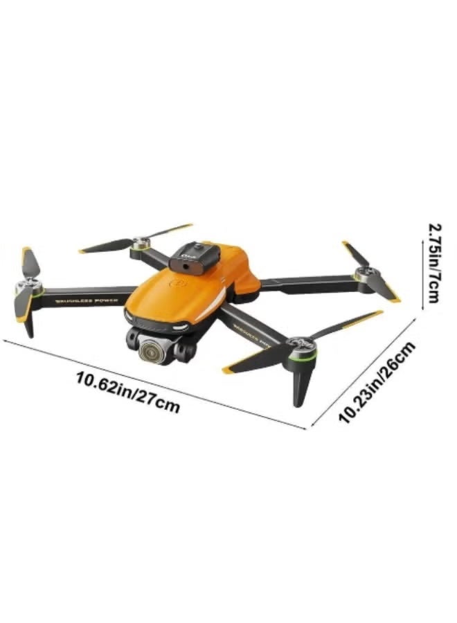 REBENUO طائرة درون بمحرك بلا فرش S9 مع كاميرتين، جهاز تحكم عن بُعد بشاشة مدمجة، طيران مستقر، طائرة رباعية التحكم عن بُعد بمدى طويل مع عرض حي بدقة HD، إقلاع بضغطة زر وأنماط طيران ذكية – برتقالي - Image 2