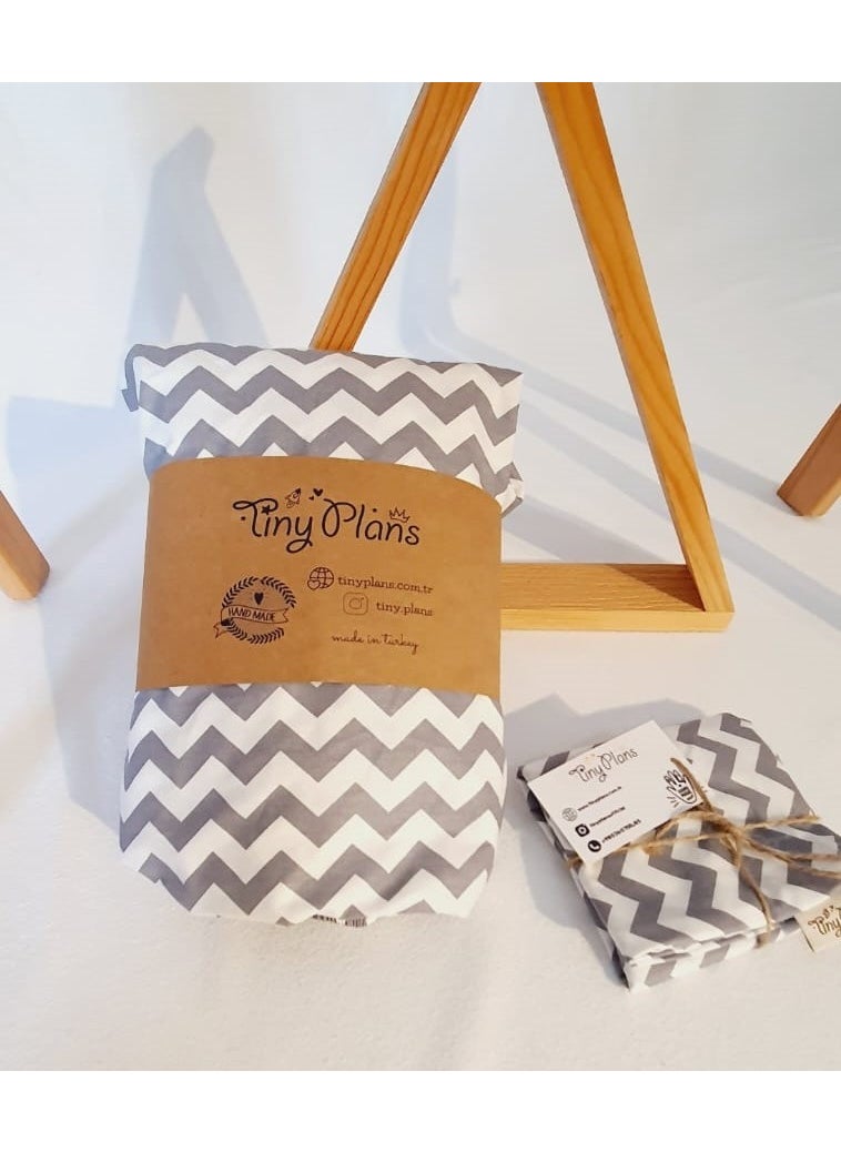 Tiny Plans - 100% Cotton Star Pattern Elastic Baby & Kids Bed Sheet - Pillow Case Set - Image 1