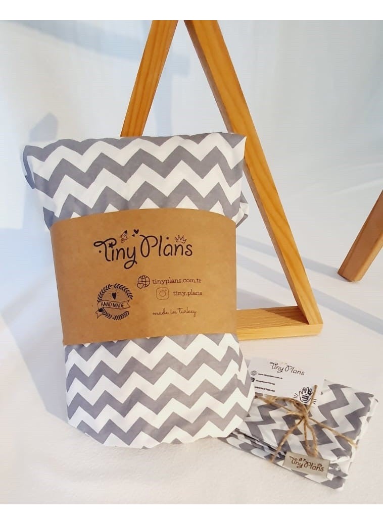 Tiny Plans - 100% Cotton Star Pattern Elastic Baby & Kids Bed Sheet - Pillow Case Set - Image 1
