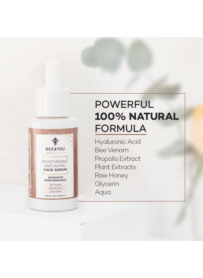 BEE & YOU BEE and YOU Anti Aging, Anti Wrinkle Face Cream Serum, Dark Spot Remover, Moisturizer, Pore Minimizer Skin Care, Bee Propolis Extract, Raw Honey, Bee Venom and Hyaluronic Acid, 1.0 fl. Oz - Image 2