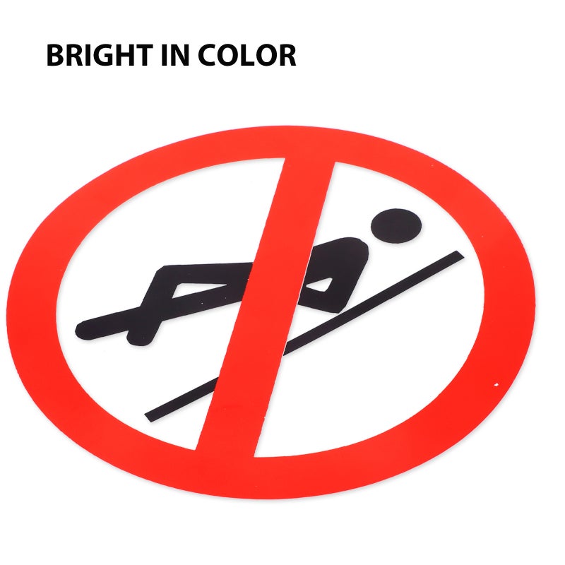 10 Pcs No Leaning Sign Stickers Self Adhesive Peel and Stick Warning Stickers Safety Warning Sign Stickers - Image 4
