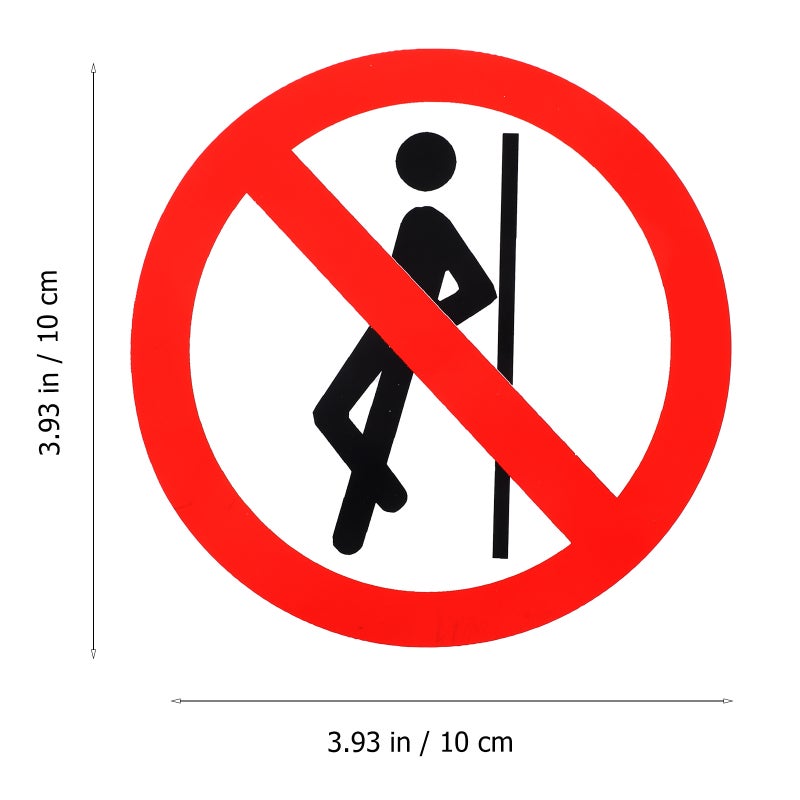 10 Pcs No Leaning Sign Stickers Self Adhesive Peel and Stick Warning Stickers Safety Warning Sign Stickers - Image 2