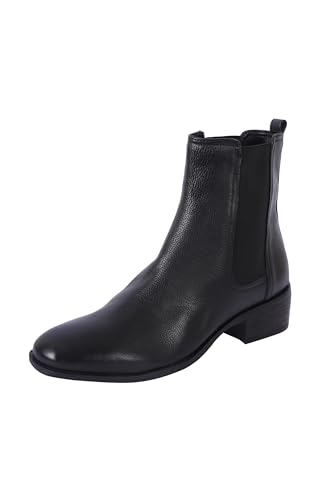 Kenneth Cole REACTION Womens Salt Chelsea Ankle Boot Black Leather 75 M US
