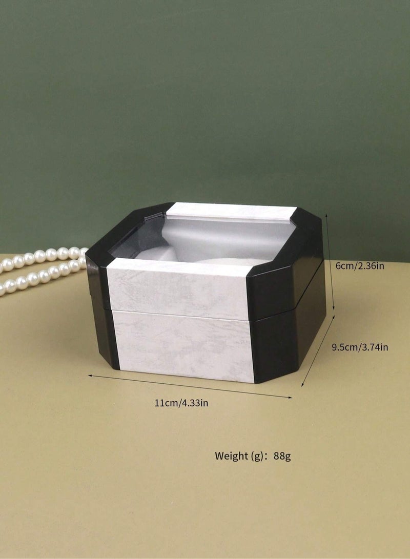 Graduation Gift Box – A single black and white box designed for storing accessories, watches, and all types of gifts. Perfect for graduation celebrations. - Image 3