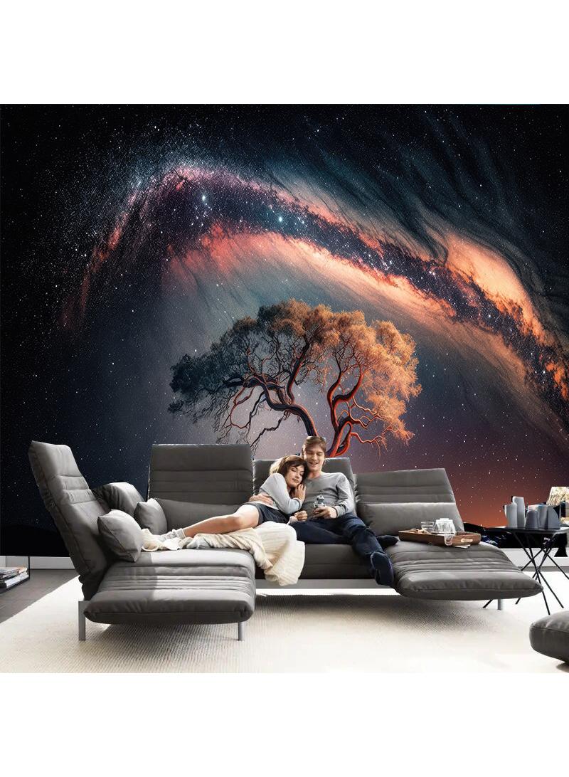 Y&D Wall Purple Light Decorative Cloth Hanging Cloth Tapestries Room Background Cloth Tapestries Wall Hanging-LS-HXD-100695x73 - Image 1