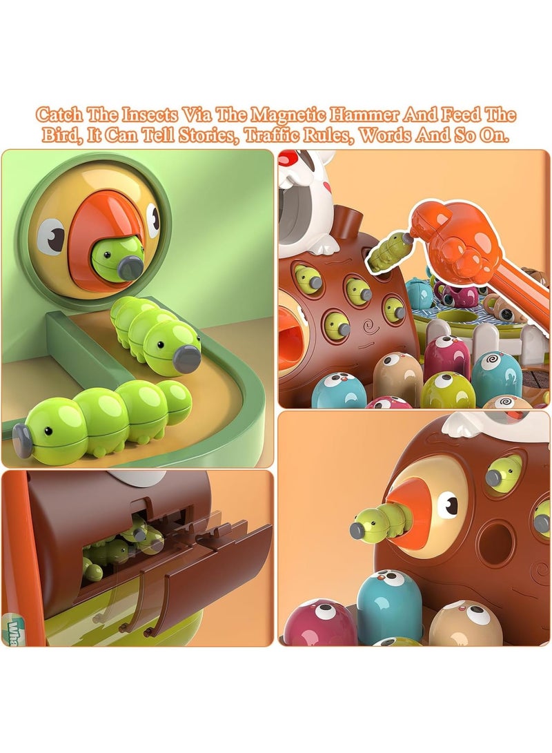 SOLARAE Light Up Fishing Game Toys, Rotating Fishing Game with Music, Hammering Pounding Toy, Magnetic Fishing Game, Whack a Mole Game, Party Game Toys for Kids Age 4 5 6 7 8 and Up - Image 4