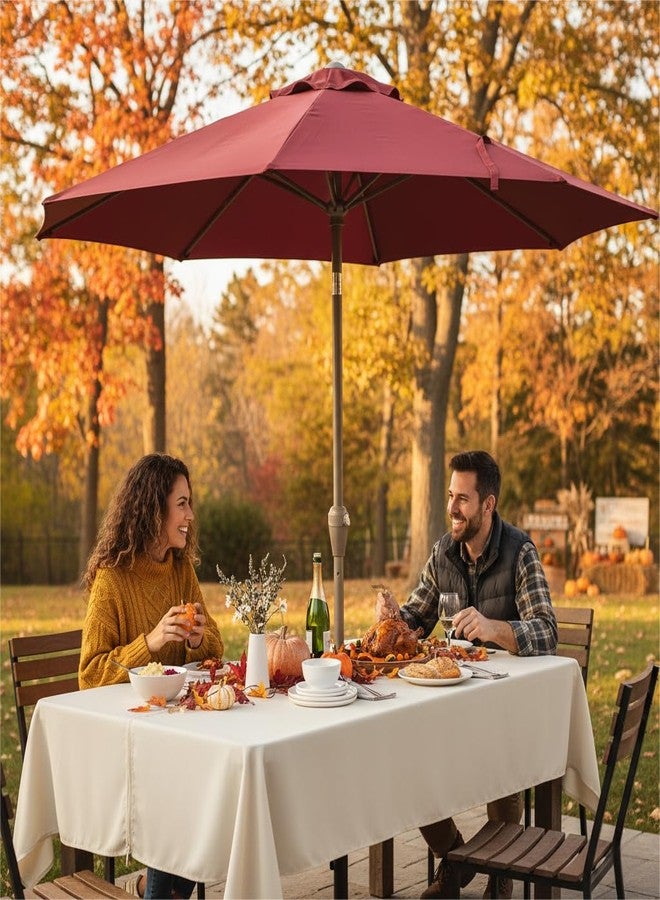 LUSHVIDA Outdoor and Indoor Tablecloth - Washable Waterproof Wrinkle Free Table Cloth with Zipper and Umbrella Hole for Spring/ Summer/ Party/ Picnic/ BBQS/ Patio (Rectangle 60x84 inch, Beige) - Image 2