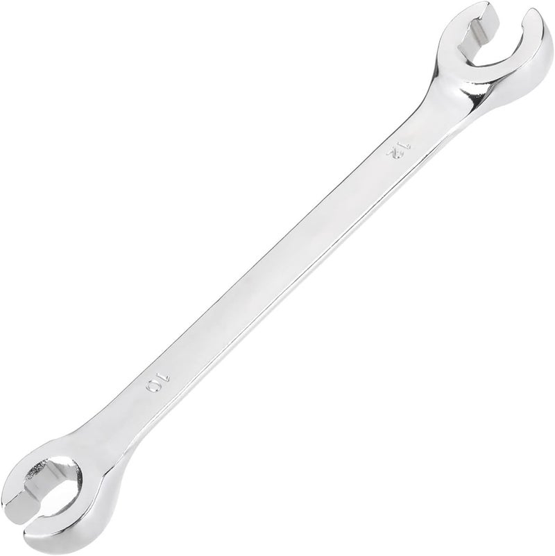 Utoolmart Flare Nut Wrench 10mm x 12mm, Metric, Polished Chrome Plated for Removing or Replacing Nuts on Fuel, Brake or Air Conditioning Lines - Image 1