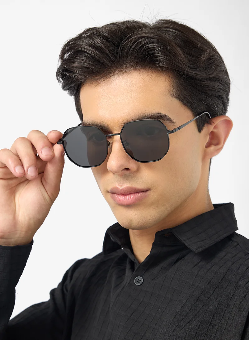 Seventy Five Polarized Lens Square Aviatoe Sunglasses