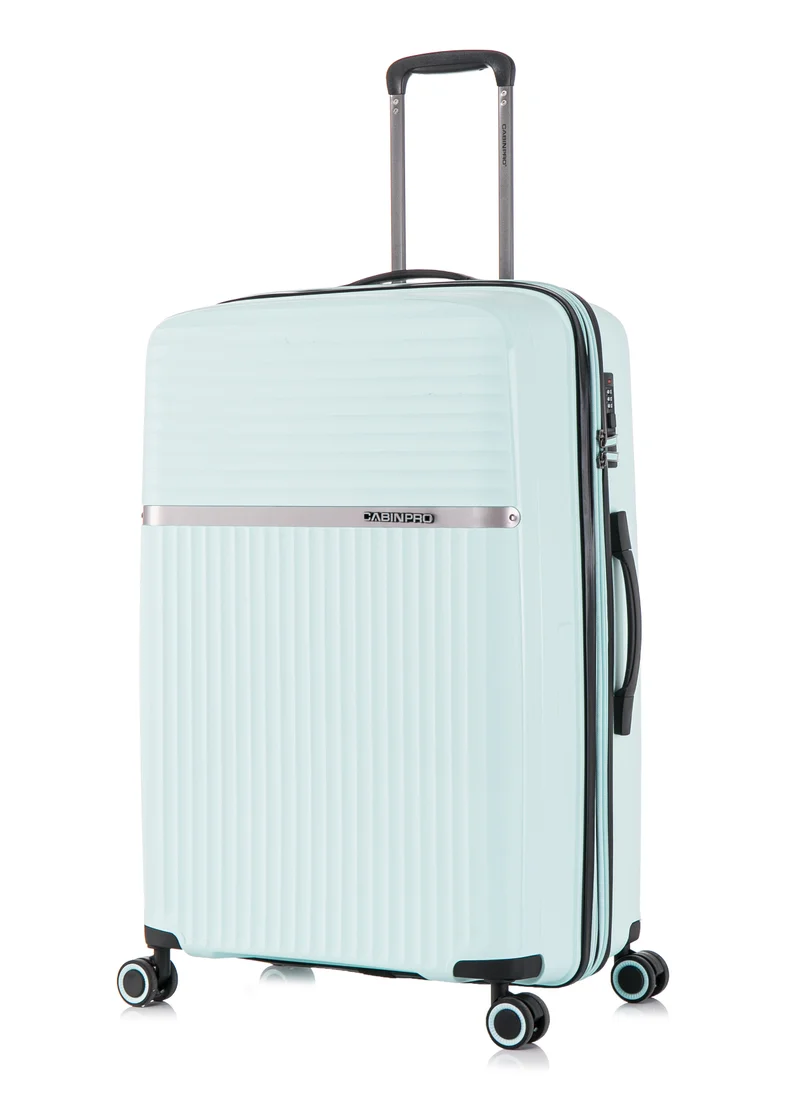 CABINPRO Light Weight PP Fashion Trolley Luggage Set of 3 Expandable Hard Case Suitcase with Safe Zipper and 4 Quite 360° Double Spinner Wheels CP002 Sapphire Mint