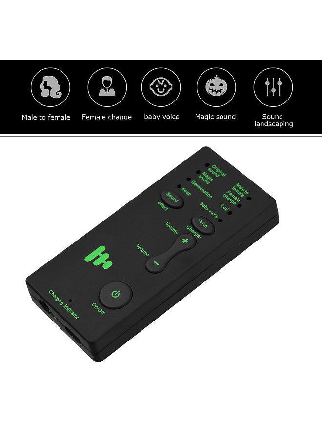 Generic - M1 Mini Portable Sound Effects Machine Voice Changer Device Audio Card Sound Changer for Live Streaming Online Chatting Singing for Smartphone Tablet PC - Image 1