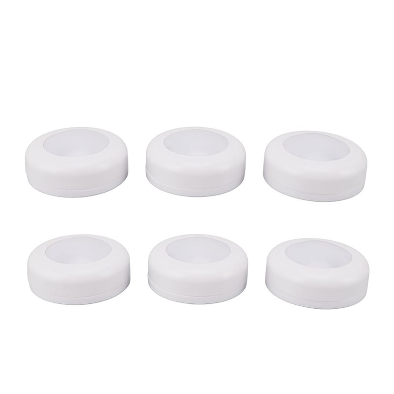 6PCS LED Puck Lights with Remote Control Dimmable Circular Lamp for Under Cabinet Closet Counter Lighting White - Image 4