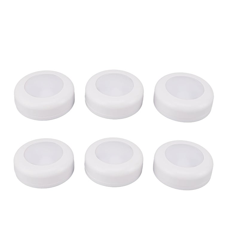 6PCS LED Puck Lights with Remote Control Dimmable Circular Lamp for Under Cabinet Closet Counter Lighting White - Image 3