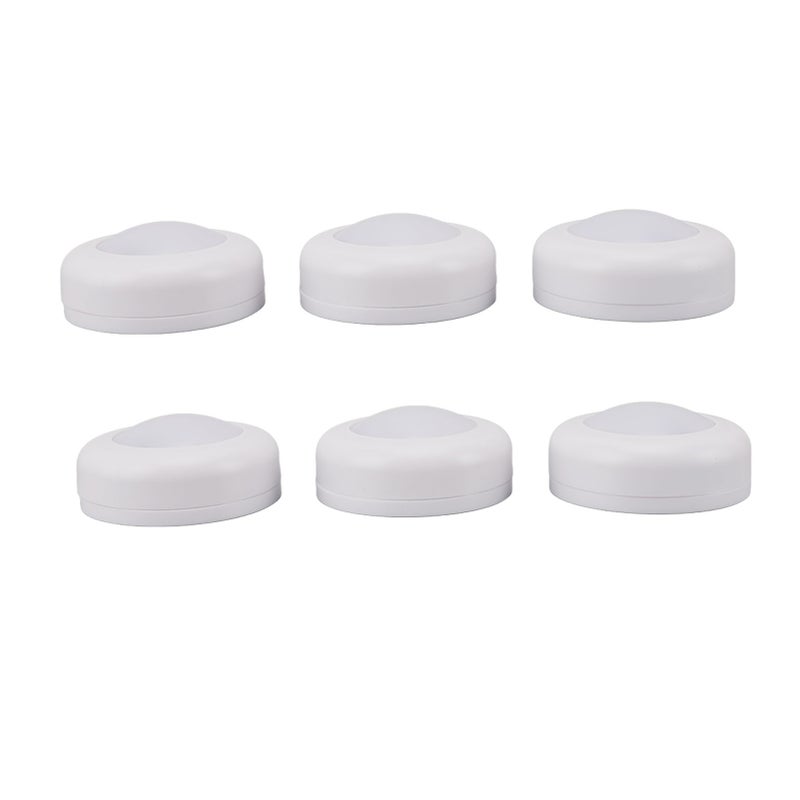 6PCS LED Puck Lights with Remote Control Dimmable Circular Lamp for Under Cabinet Closet Counter Lighting White - Image 5