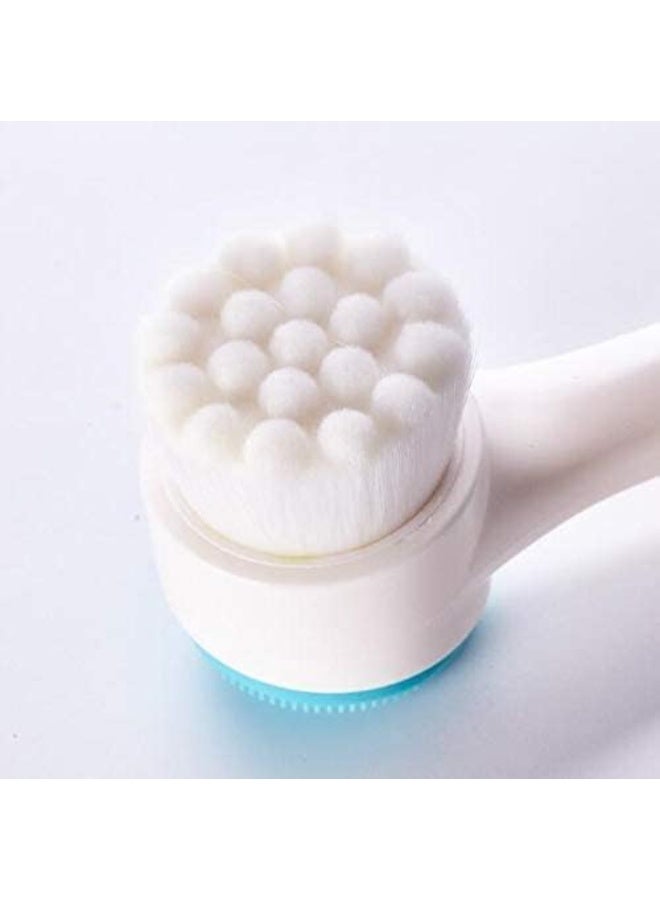 Generic 2 in 1 Double Face Brush for Skin Cleansing, Exfoliation - Daily Facial Care Tool with Soft Bristles and Effective Exfoliator for Makeup Removal, Deep Pore Cleansing, Anti-Acne ( color may very ) - Image 5