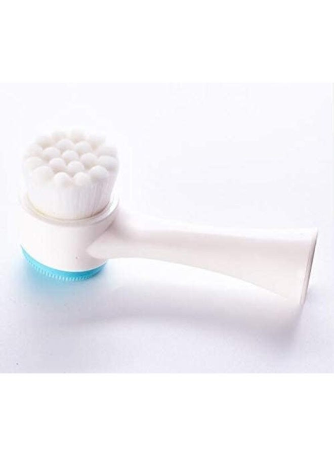 Generic 2 in 1 Double Face Brush for Skin Cleansing, Exfoliation - Daily Facial Care Tool with Soft Bristles and Effective Exfoliator for Makeup Removal, Deep Pore Cleansing, Anti-Acne ( color may very ) - Image 4