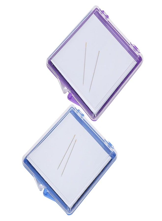 Zerodis 2 Pcs Needle Storage Case with Magnetic, Multifunction DIY Auxiliary Tool Magnetic Needle Keeper for Cross Stitch Sewing Knitting Pin Organizer - Image 1