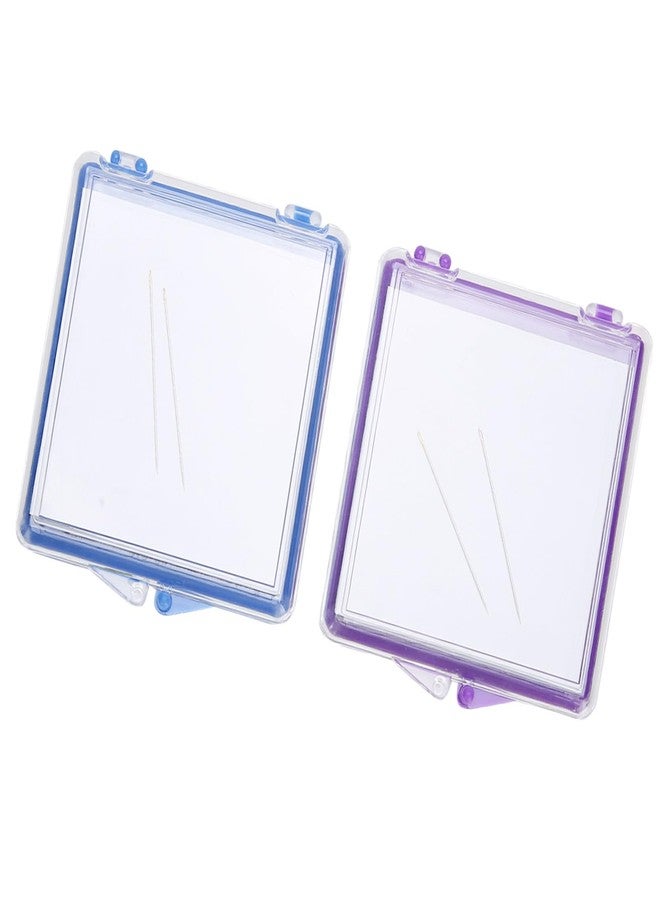 Zerodis 2 Pcs Needle Storage Case with Magnetic, Multifunction DIY Auxiliary Tool Magnetic Needle Keeper for Cross Stitch Sewing Knitting Pin Organizer - Image 2