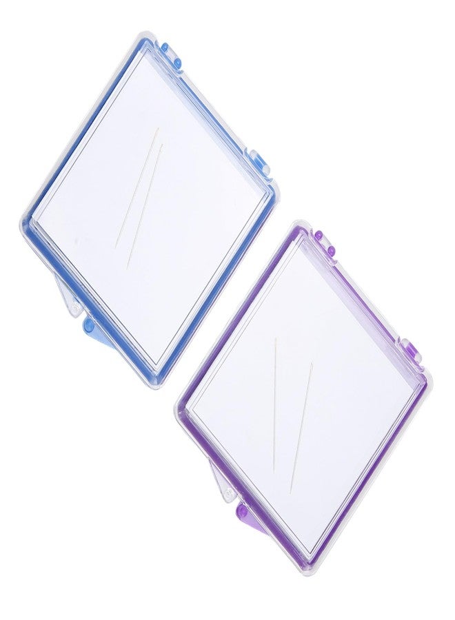 Zerodis 2 Pcs Needle Storage Case with Magnetic, Multifunction DIY Auxiliary Tool Magnetic Needle Keeper for Cross Stitch Sewing Knitting Pin Organizer - Image 4