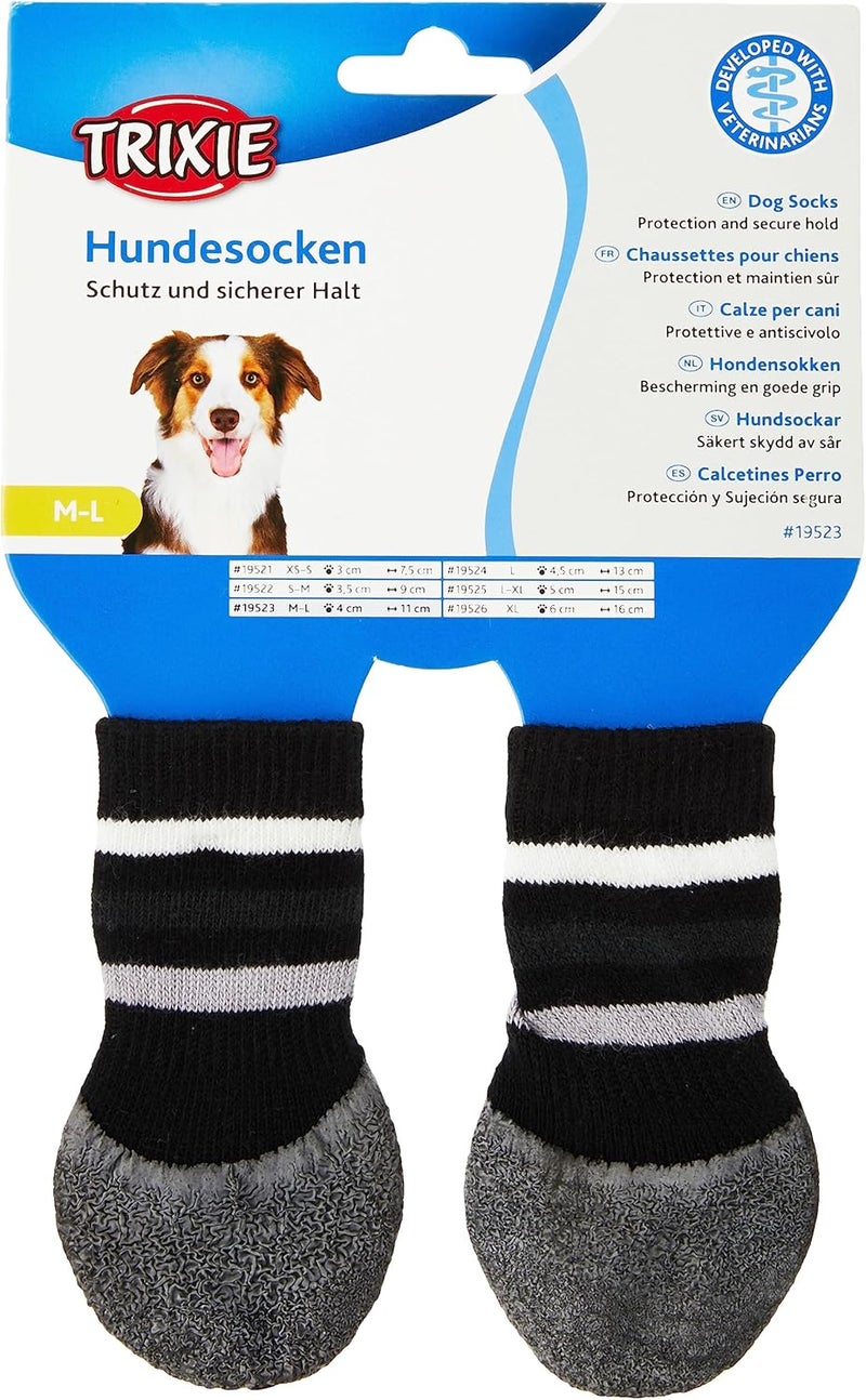 Trixie Non-Slip Dog Socks with Rubber Coating( M-L) - Image 1