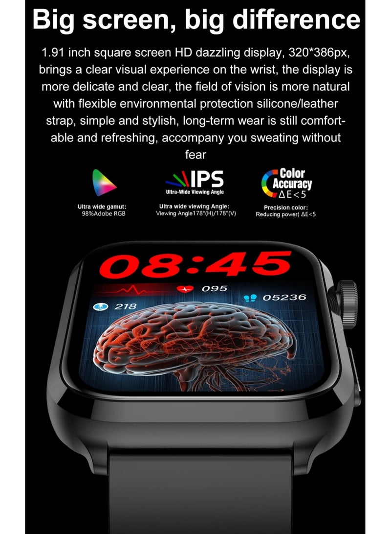 AROAQ New Laser Therapy Health Smart Watch Uric Acid Blood Sugar Watch Smart Bluetooth Call Blood Lipid Blood Pressure Smartwatch - Image 4