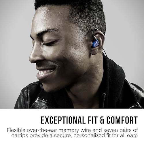 MEE audio M6 PRO In Ear Monitor Headphones for Musicians, 2nd Gen Model With Upgraded Sound, Memory Wire Earhooks & Replaceable Cables, Noise Isolating Professional Earbuds, 2 Cords Included (Blue) - Image 5