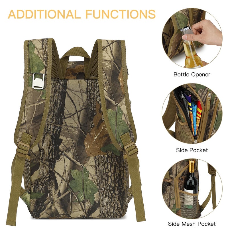 TUGUAN Cooler Backpack 36 Cans Cmao Insulated Leak Proof Lightweight Lunch Backpack for men Work Portable Travel Thermal Bag Compartment Camping Hiking Beach Pincnic Tactical Cooler Backpack for Women - Image 5