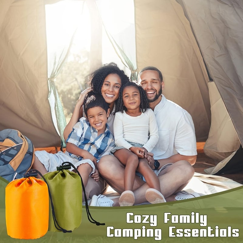 4 Pack Orange and 4 Pack Green Emergency Sleeping Bag Lightweight Thermal Survival Bivy for Camping Hiking - Image 2