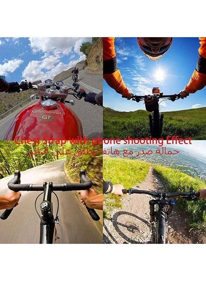 Mobile Phone Chest Strap, Harness Mount Head Strap Holder Kit,Cell Phone Clip Compatible with iPhone15/14/13,Samsung,Go Pro Hero 12,11,10,9, 8,7, 6, AKASO,DJI Osmo,and Action Cameras - Image 5