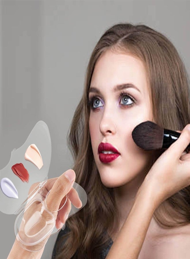ماي اوكيو اب لوحة مزج مكياج احترافية، لوحة كريم أساس على شكل فراشة، لوحة أكريليك، لوحة مكياج فنية للأظافر، لوحة مكياج شفافة مع ملعقة، لوحة مكياج فنية للأظافر (عبوة شفافة من قطعتين) - Image 5