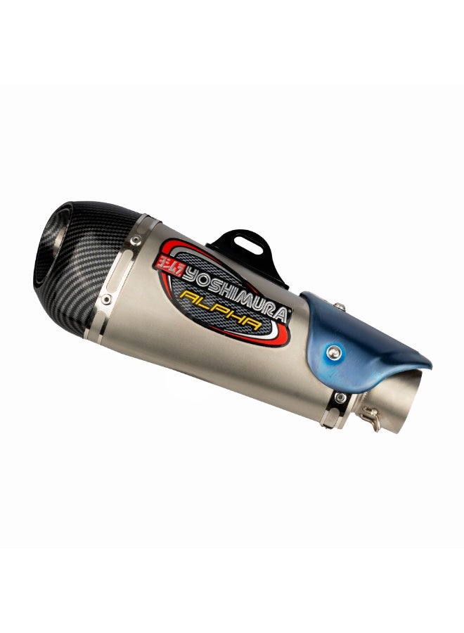 Yoshimura H105 Universal Alpha Bike Exhaust Muffler With DB Killer Silencer (Silver) - Image 3