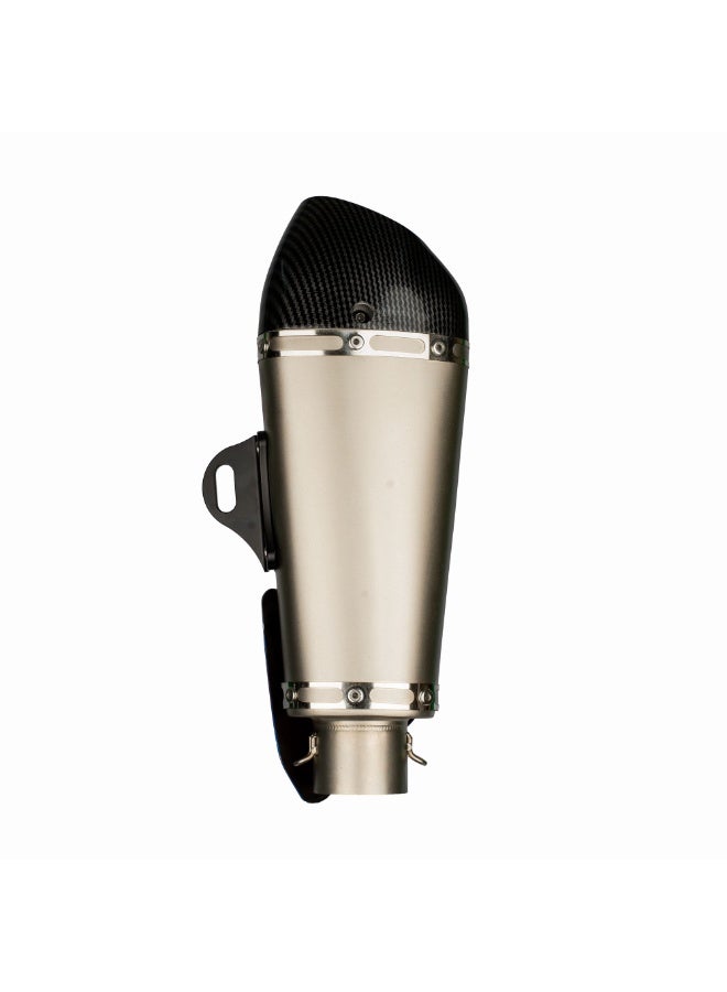 Yoshimura H105 Universal Alpha Bike Exhaust Muffler With DB Killer Silencer (Silver) - Image 2