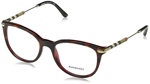 Burberry BE 2255Q 3657 Havana Bordeaux Plastic Square Eyeglasses, 51-18-140 - Image 1