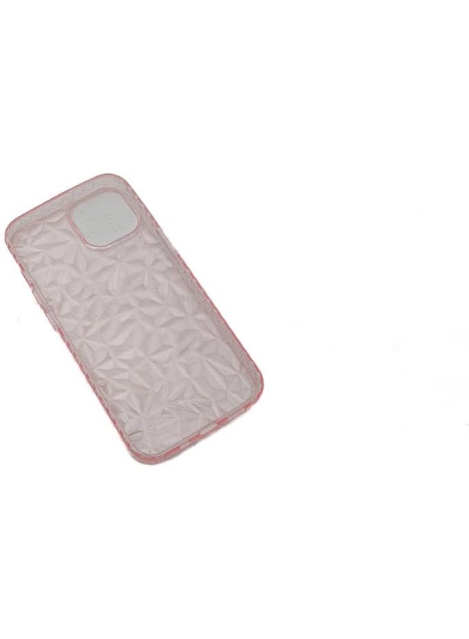 Daiso Crystal Cut Smartphone Case for iPhone 14, Pink - Image 1