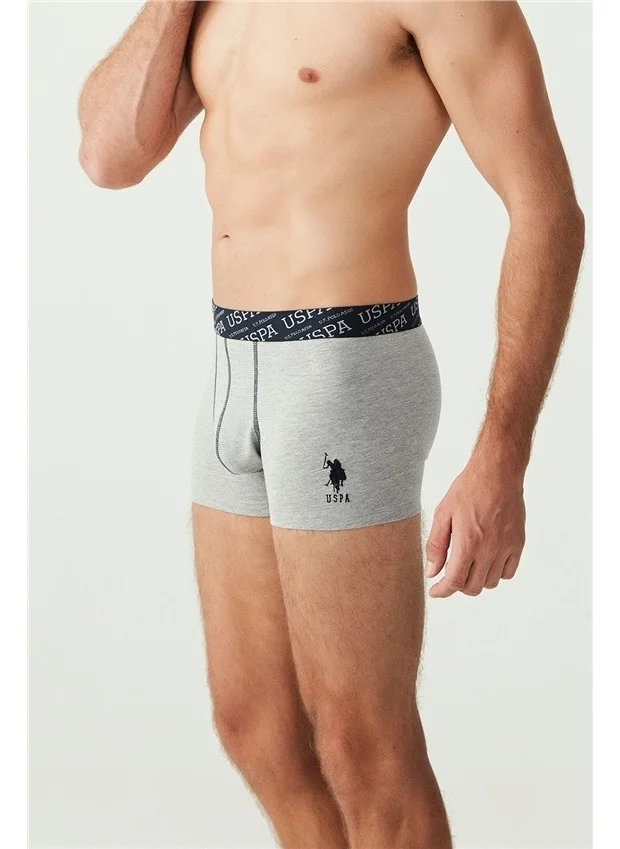 U.S. Polo Assn. Cotton and Lycra Red Navy Gray 3-Pack Men's Boxers