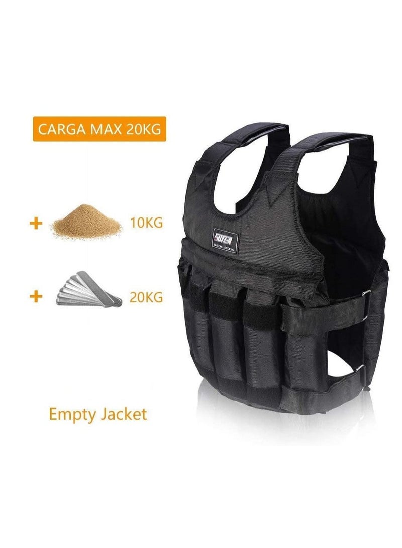 Suten Weighted Vest For Boxing Training Equipment Adjustable Exercise Black Jacket - Image 2
