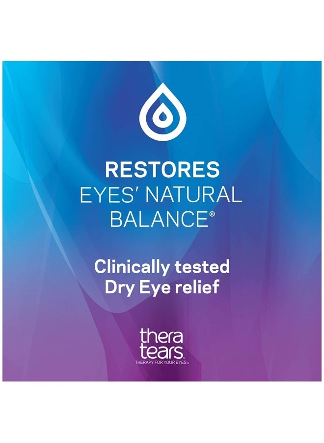 TheraTears Dry Eye Therapy Lubricating Eye Drops for Dry Eyes, 1 fl oz bottle Twin Pack, (2 x 30mL Bottles) - Image 4