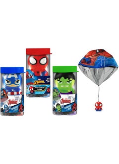 Ja-Ru Marvel Avengers & Spiderman Parachute Toy Squishy Foam Ball Figure (3 Units Assorted) Superhero Stress Ball Toys For Kids & Adults. Fidget Toy Relief Slow Rise Squeeze Fidget Toys. Abc68293S  - Image 1