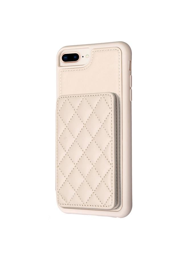 اس-توب جراب هاتف BF25 بتصميم مربع منقوش وحامل بطاقات لهاتف iPhone 8 Plus / 7 Plus - Image 2